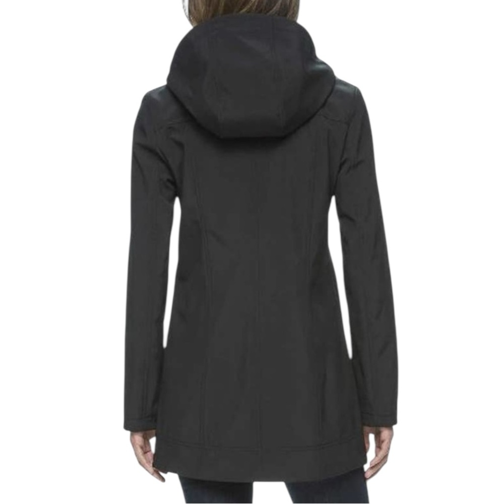 ANDREW MARC Waterproof Softshell Zip Front Trench Coat in Classic Black Size S - Picture 3 of 12